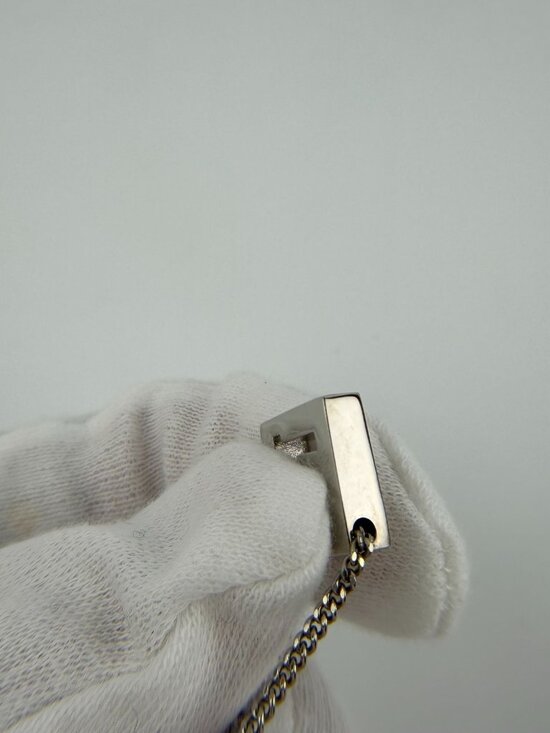 FENDI FF Logo Necklace – Afar Vintage Fendi FF Logo Necklace Silver Vintage